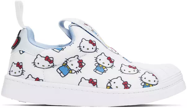 Белые кроссовки Superstar 360 Hello Kitty для маленьких детей Adidas Kids