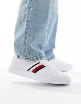 Белые кроссовки Tommy Hilfiger в полоску