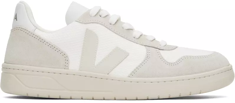 Белые кроссовки V-10 B-Mesh Low Top VEJA, White natural/Pierre