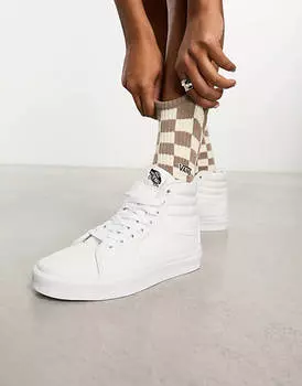 Белые кроссовки Vans SK8-Hi