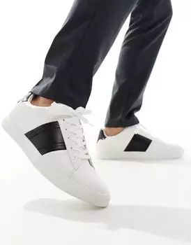 Белые кроссовки в полоску River Island