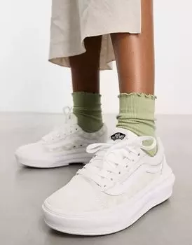Белые кроссовки в шахматную клетку Vans Old Skool Overt