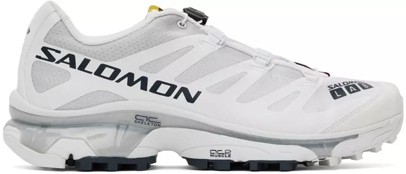 Белые кроссовки XT-4 OG Salomon, цвет White/Ebony/Lunar rock
