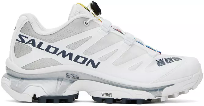 Белые кроссовки XT-4 OG Salomon, White/Ebony/Lunar rock