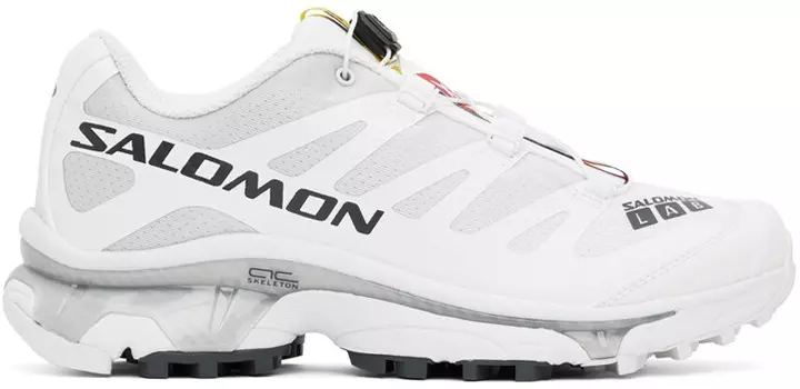 Белые кроссовки XT-4 OG Salomon, White/Ebony/Lunar rock