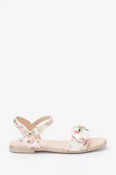 Белые лаковые босоножки с бантом Baker by Ted Baker, белый