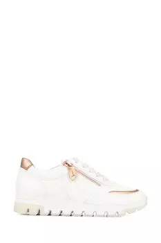 Белые легкие спортивные кроссовки на танкетке Pavers, белый