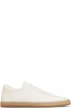 Белые линолеумные кроссовки со шнуровкой LEMAIRE