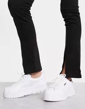 Белые массивные кроссовки Puma Mayze