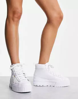 Белые массивные кроссовки Puma Mayze Mid