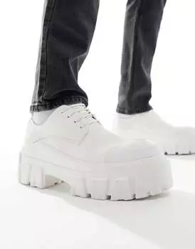 Белые массивные туфли на шнуровке ASOS