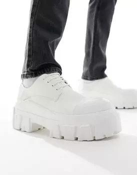 Белые массивные туфли на шнуровке ASOS DESIGN