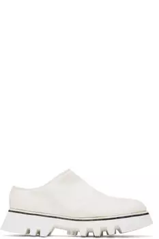 Белые мягкие лошадиные мокасины из цельного зерна Guidi