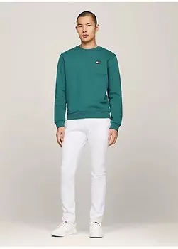 Белые мужские джинсовые брюки с нормальной талией DM0DM187461CE Tommy Jeans, белый