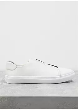 Белые мужские кожаные кроссовки F By Fabrika