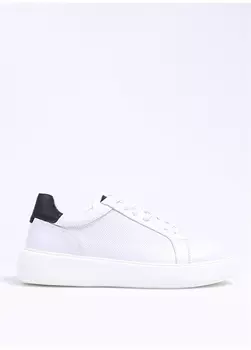 Белые мужские кожаные кроссовки Hush Puppies