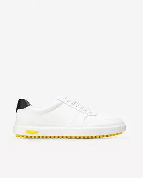 Белые мужские кожаные кроссовки на шнурках Cole Haan, белый