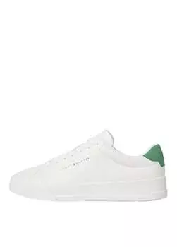 Белые мужские кожаные кроссовки TH COURT LEATHER Tommy Hilfiger, белый