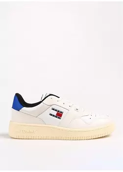 Белые мужские кожаные кроссовки Tommy Hilfiger