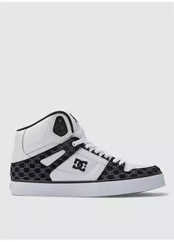 Белые мужские кожаные повседневные кроссовки ADYS400043-BWGM PURE HIGH-TOP WC Dc Shoes, белый