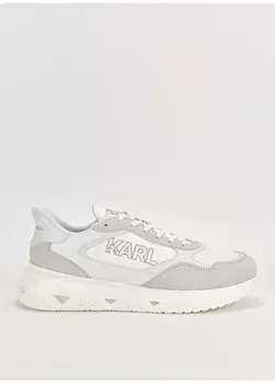 Белые мужские кроссовки K/KITE RUN Karl Logo Lo Lace Karl Lagerfeld, белый