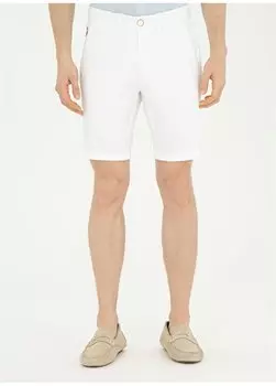 Белые мужские шорты-бермуды стандартной посадки с нормальной талией DESTA24Y U.S. Polo Assn., белый