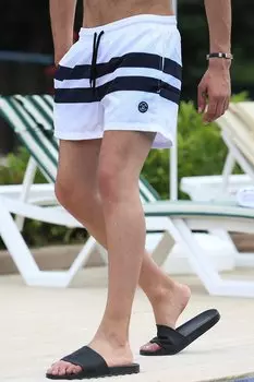 Белые мужские шорты для плавания 4257 MADMEXT