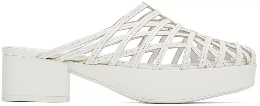 Белые нормандские лоферы BY FAR