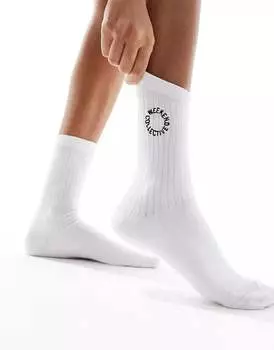 Белые носки ASOS Weekend Collective