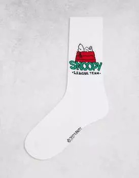 Белые носки Snoopy Doghouse ASOS