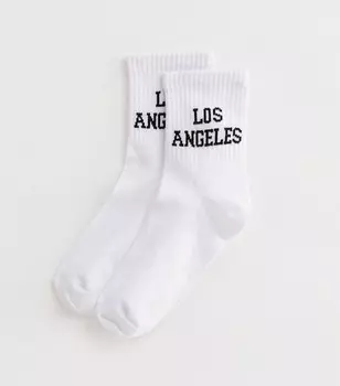 Белые носки-tube Los Angeles New Look, белый