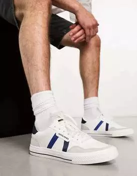 Белые парусиновые кроссовки Jack & Jones с контрастными вставками