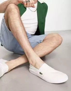 Белые парусиновые кроссовки Lacoste marice