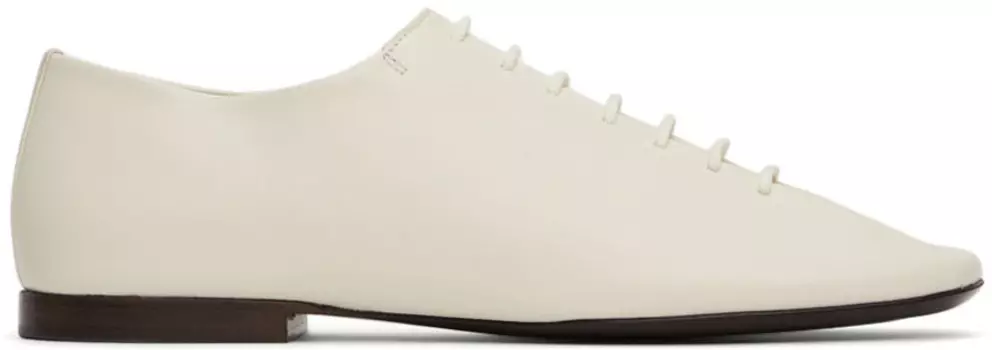 Белые плоские дерби LEMAIRE