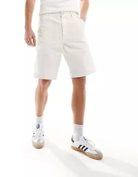 Белые плотные шорты до колена Carhartt WIP