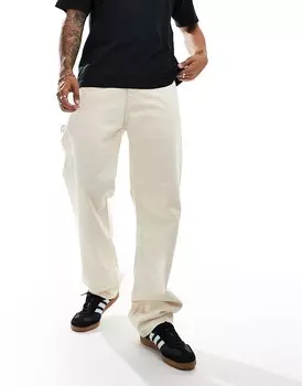 Белые прямые джинсы Carpenter в стиле 90-х Calvin Klein Jeans