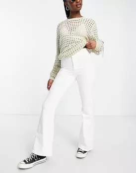 Белые расклешенные джинсы Topshop Joni