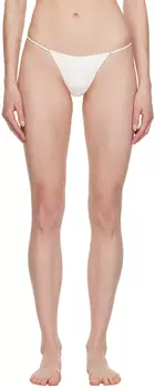 Белые роскошные стринги с V-образным вырезом Fleur du Mal