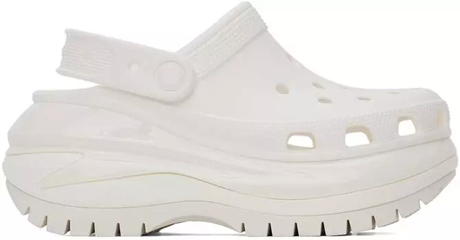 Белые сабо Mega Crush Crocs, цвет White