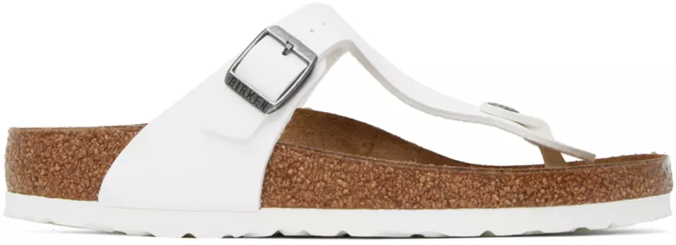 Белые сандалии Birkenstock из гизы