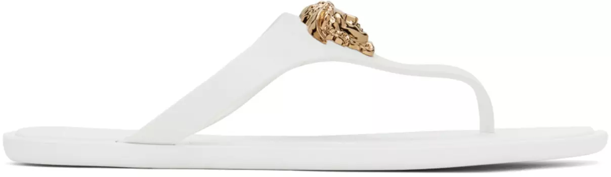Белые сандалии с Медузой Versace