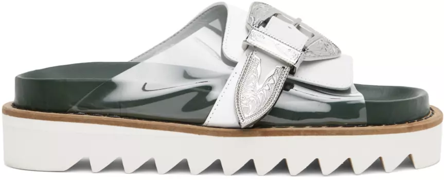 Белые сандалии с пряжками Toga Pulla