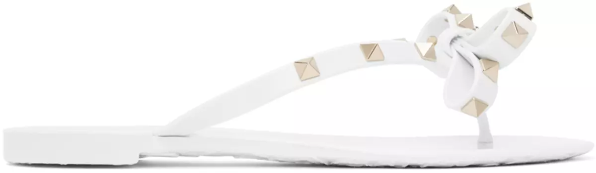 Белые сандалии Valentino Garavani Rockstud