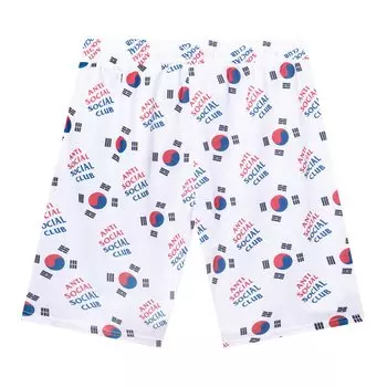 Белые сетчатые шорты с флагом Anti Social Social Club x Case Study