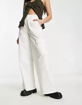 Белые широкие брюки карго Rebellious Fashion
