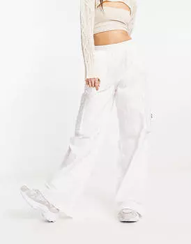 Белые широкие брюки карго с высокой посадкой Tommy Jeans claire