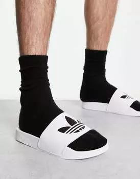 Белые шлепанцы adidas Originals adilette Lite