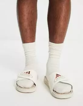 Белые шлепанцы adidas Originals Reptossage