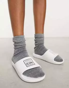 Белые шлепанцы Armani Exchange