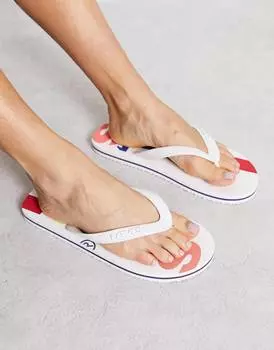 Белые шлепанцы Levi's Dixon